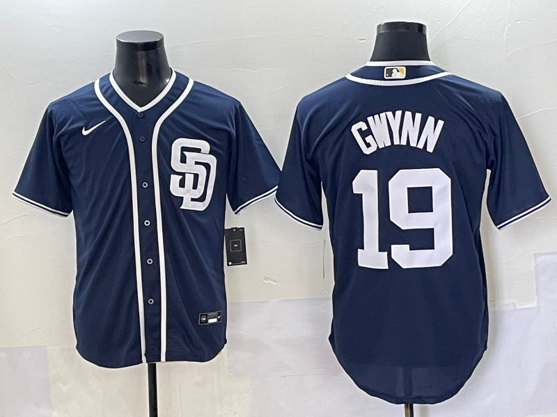 Men's San Diego Padres Tony Gwynn Navy Limited Player Jersey baseball jersey product view 1