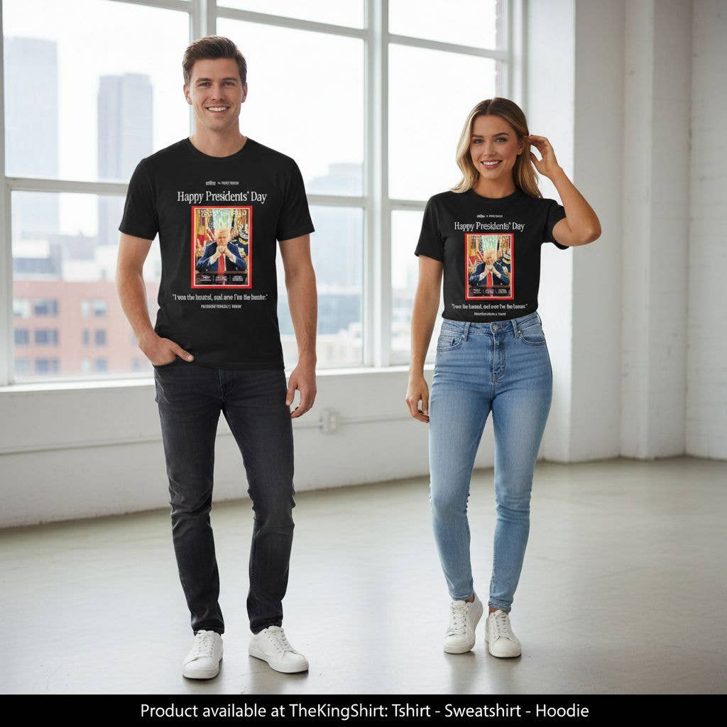 Official Happy Presidents Day Donald Trump Hunter Unisex T-shirt, Sweatshirt, Hoodie, Long Sleeve Tee - T-Shirt, Sweatshirt, Hoodie