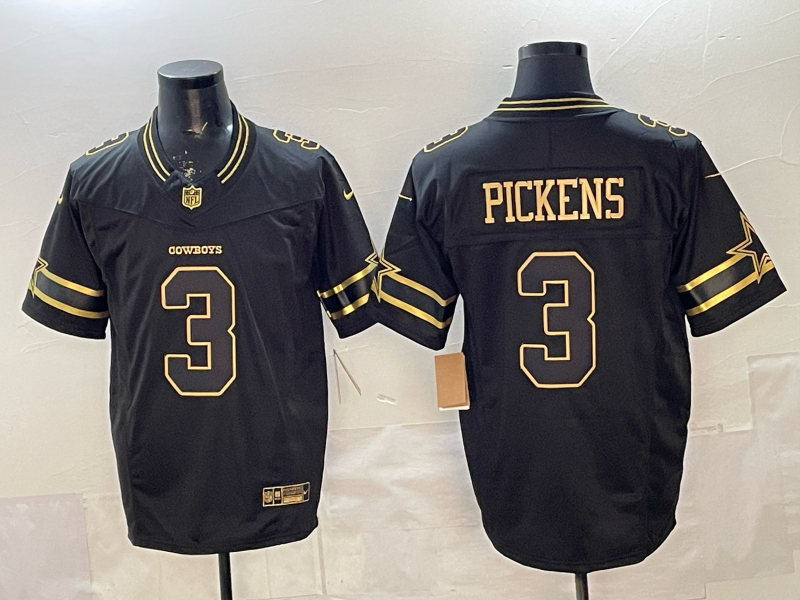 Men's Dallas Cowboys George Pickens Black Game Jersey football jersey product view 1
