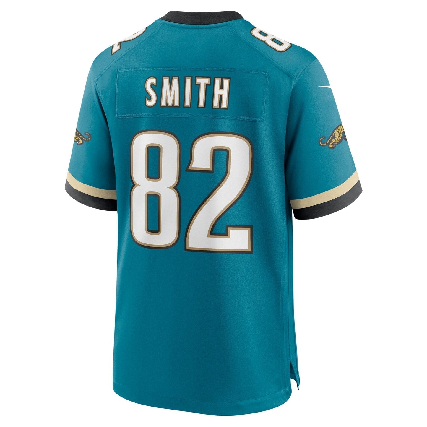 Jimmy Smith Jacksonville Jaguars Prowler Throwback Retired Game Jersey - Teal football jersey product view 3