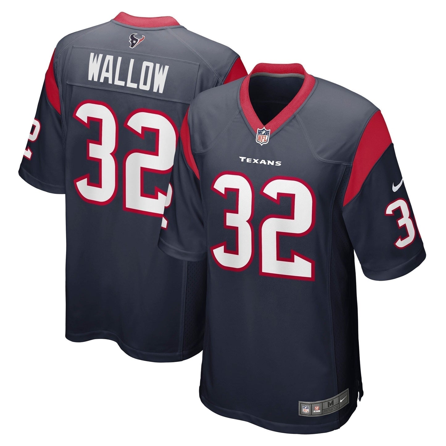 Garret Wallow Houston Texans Game Jersey - Navy football jersey product view 1