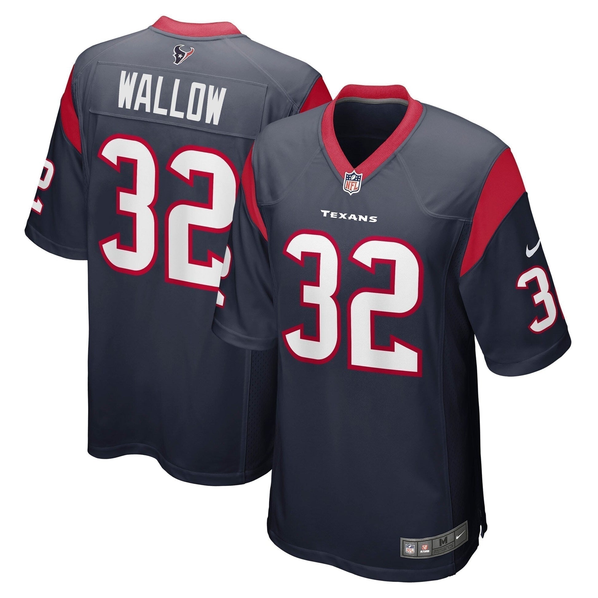 Garret Wallow Houston Texans Game Jersey - Navy football jersey product view 1