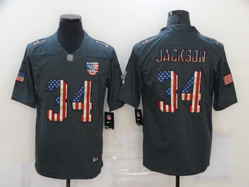 Men's Las Vegas Raiders #34 Bo Jackson Black Vapor Limited Jersey1 football jersey product view 1
