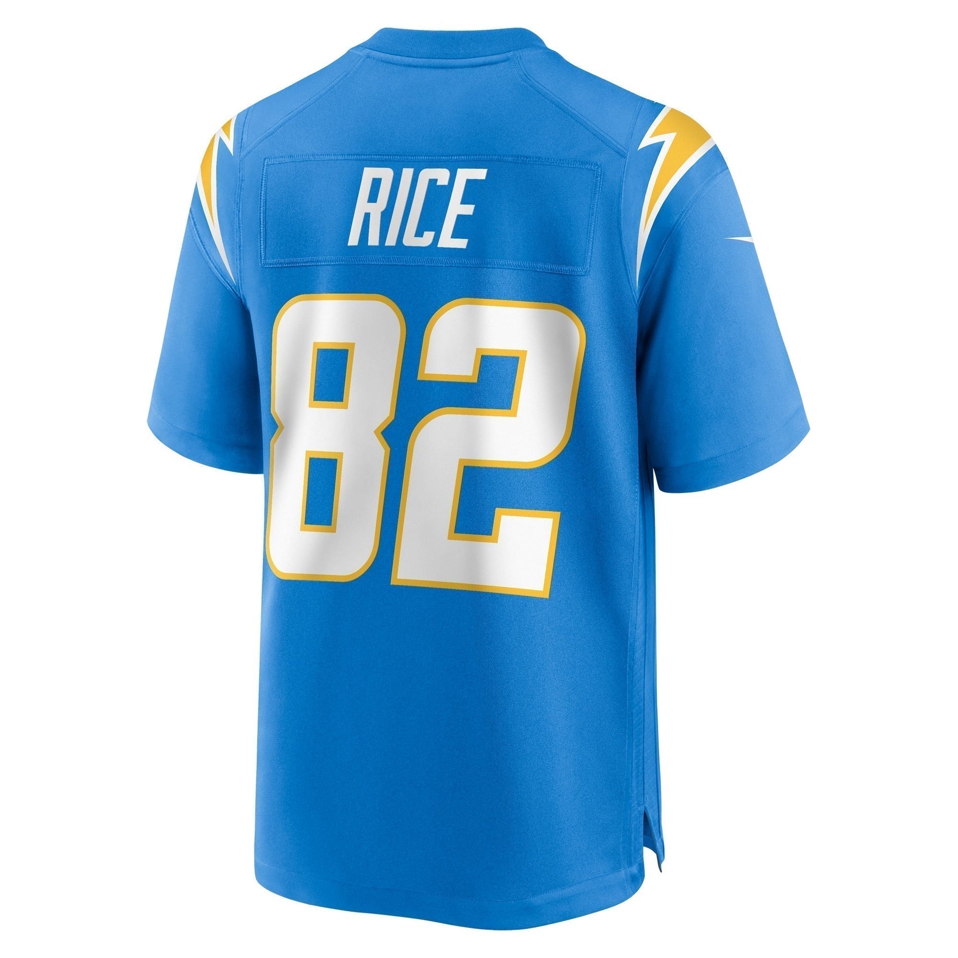 Brenden Rice Los Angeles Chargers Team Game Jersey - Powder Blue football jersey product view 3