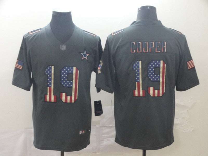 Men's Dallas Cowboys Amari Cooper #19 Black Authentic Game Jersey1 football jersey product view 1
