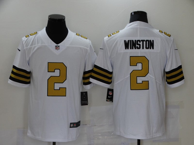 Men's New Orleans Saints Jameis Winston White Alternate Game Jersey football jersey product view 1