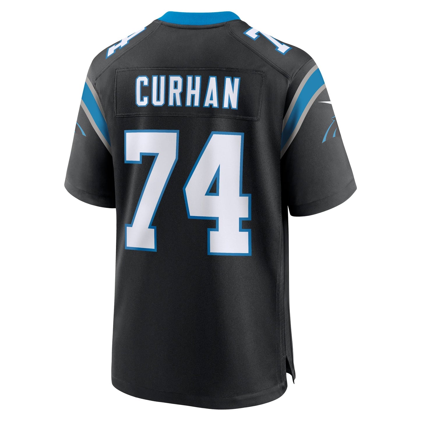 Carolina Panthers Jake Curhan Black Team Game Jersey football jersey product view 1