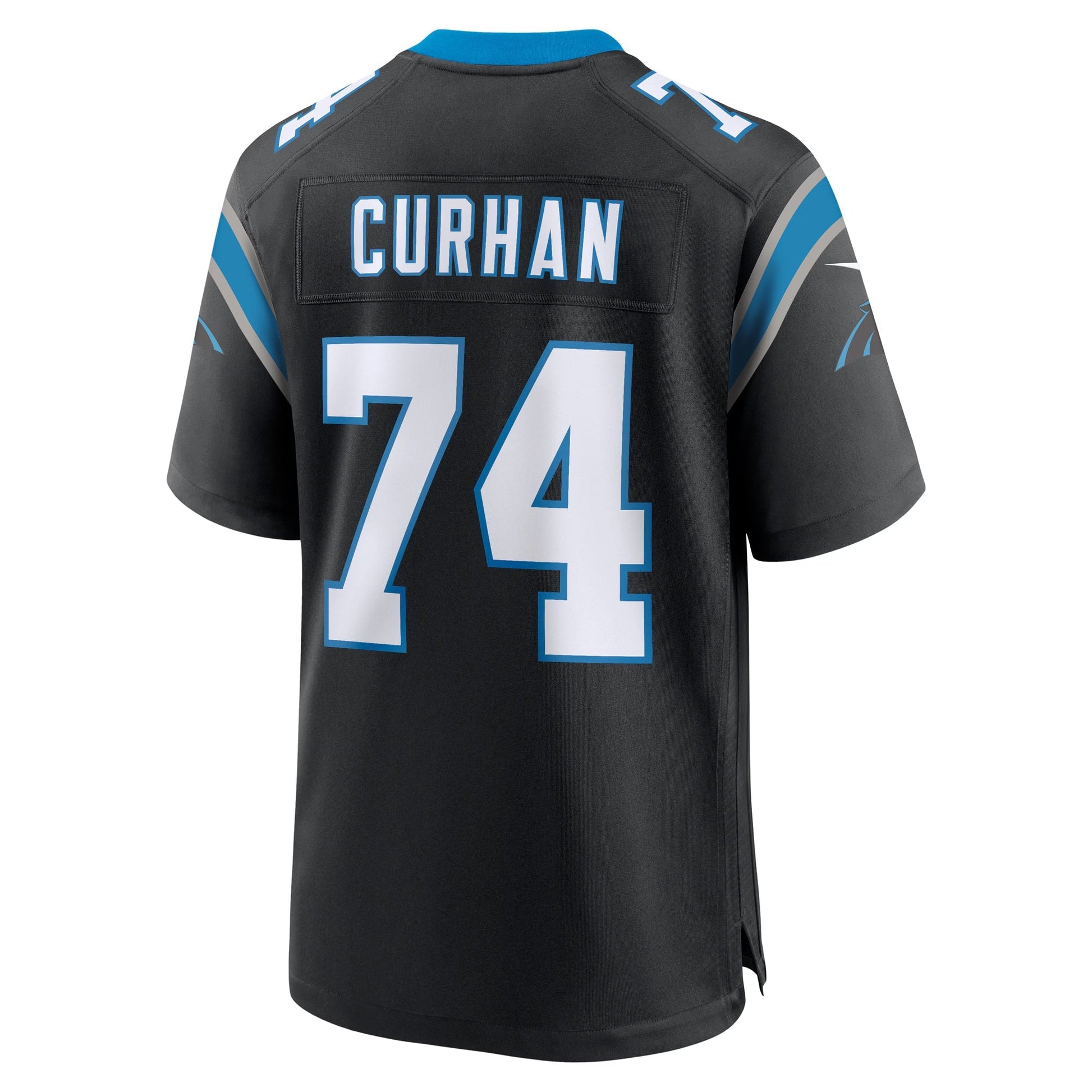 Carolina Panthers Jake Curhan Black Team Game Jersey football jersey product view 1