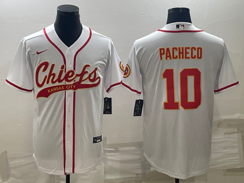 Men's Kansas City Chiefs Isiah Pacheco White Game Jersey Joint Edition football jersey product view 1