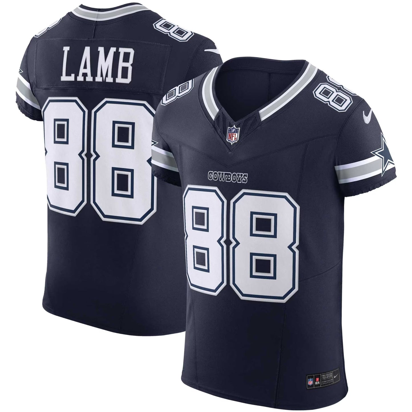 Dallas Cowboys CeeDee Lamb Navy Vapor F.U.S.E. Elite Jersey football jersey product view 1