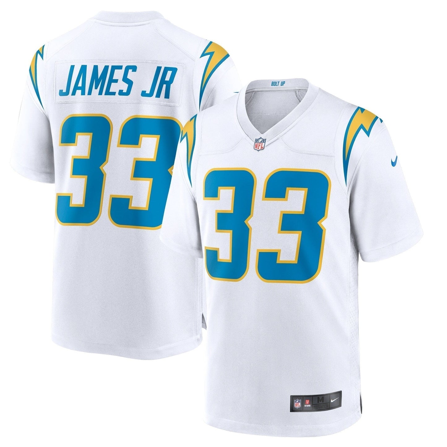 Derwin James Los Angeles Chargers Game Jersey - White football jersey product view 1