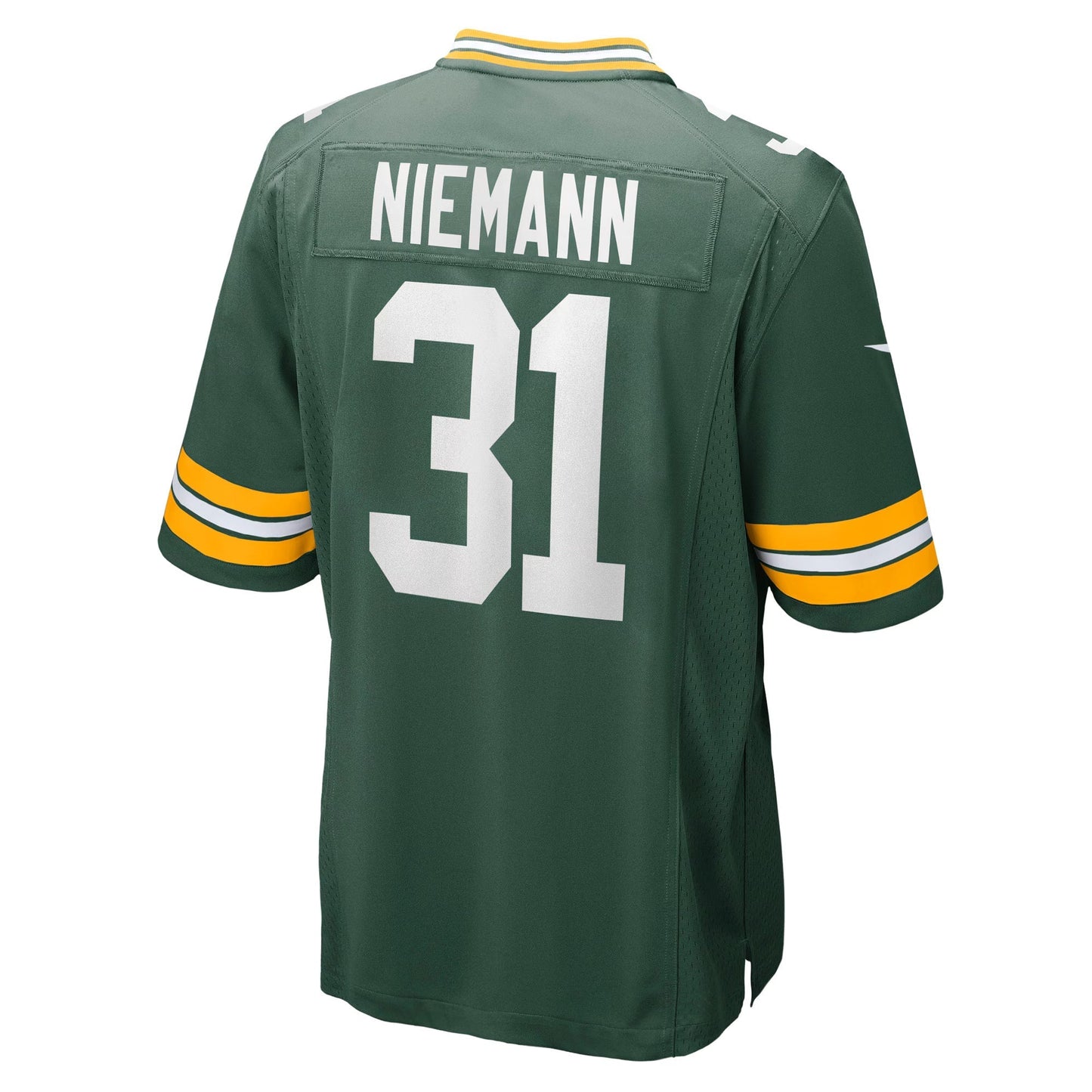 Green Bay Packers Nick Niemann Green Team Game Jersey football jersey product view 1