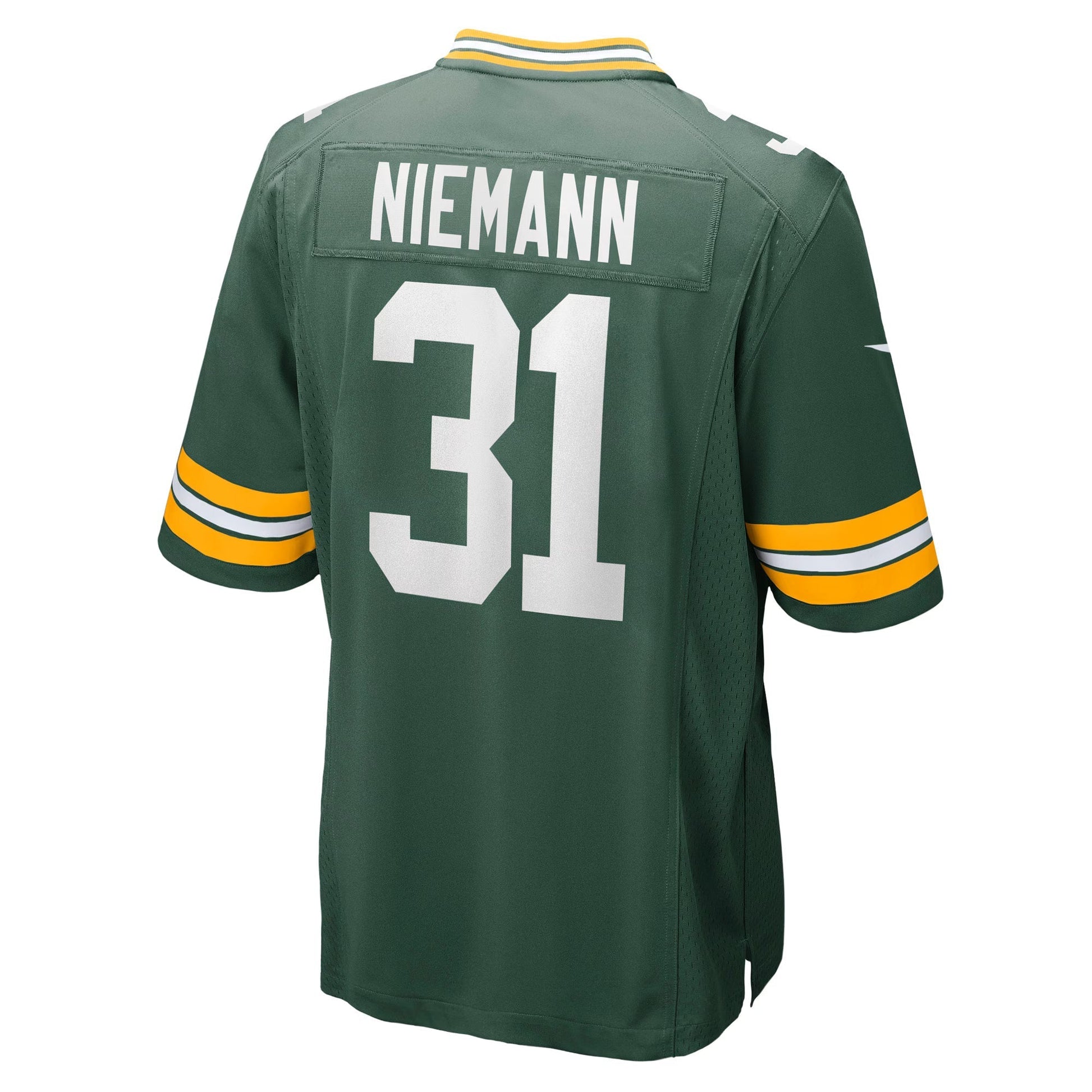 Green Bay Packers Nick Niemann Green Team Game Jersey football jersey product view 1