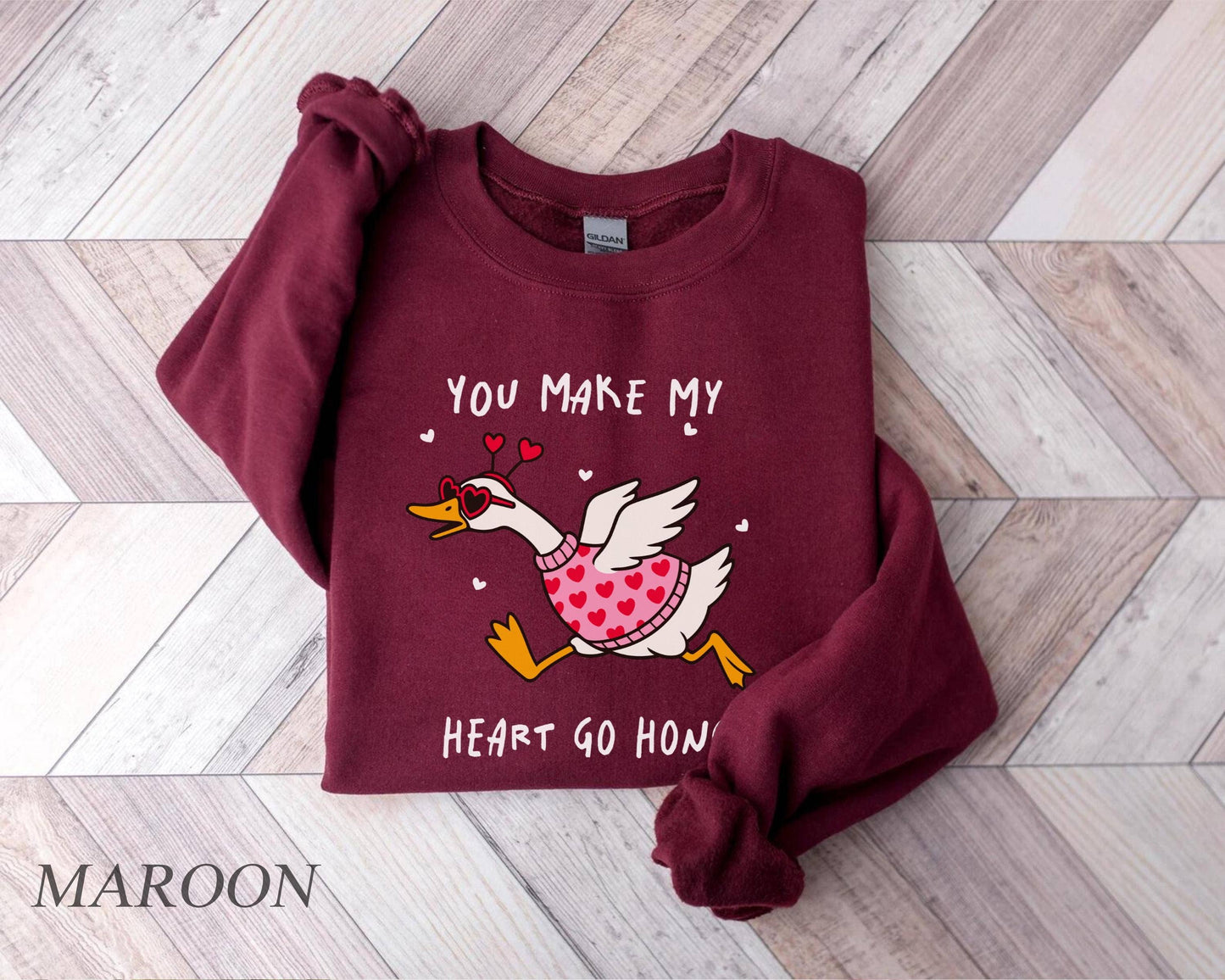 Silly Goose Valentines Day Sweatshirt Love Tee Gift Unisex T-shirt, Sweatshirt, Hoodie, Long Sleeve Tee - T-Shirt, Sweatshirt, Hoodie