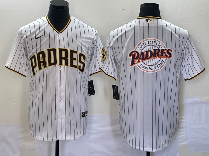 Men's San Diego Padres White Home Replica Player Jersey1 baseball jersey product view 1