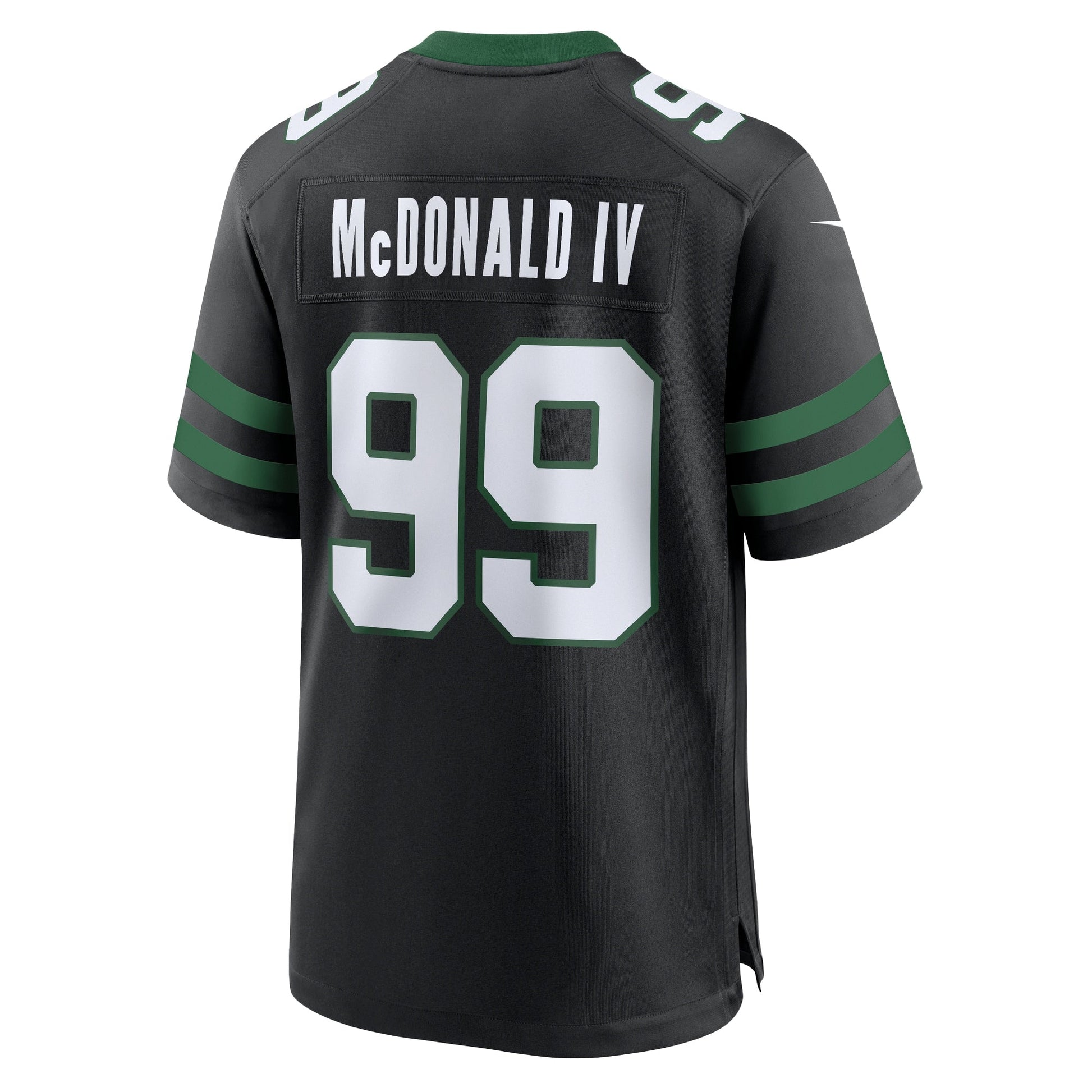 Will McDonald IV New York Jets Alternate Game Jersey - Legacy Black football jersey product view 3