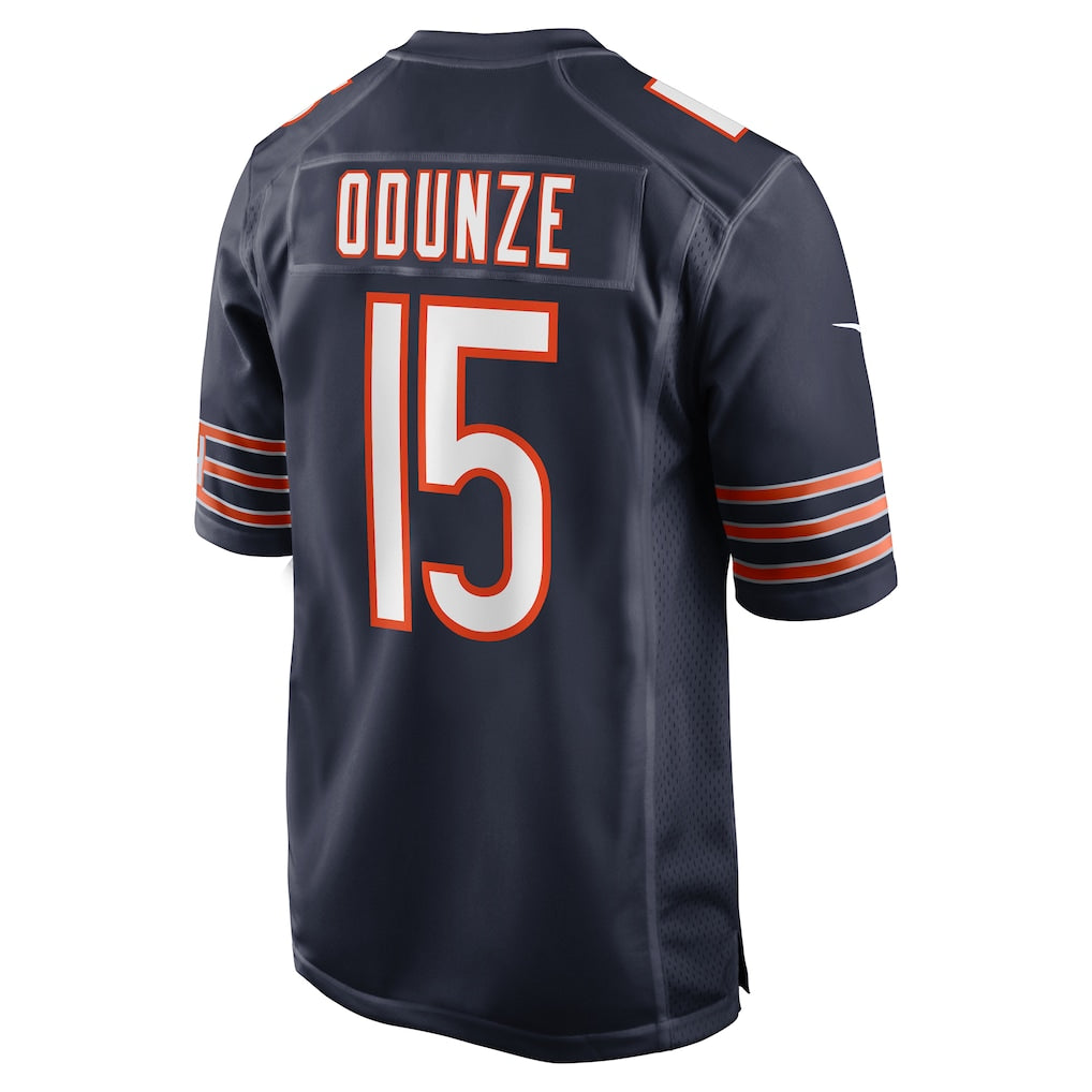 C.Bears #15 Rome Odunze Navy Player Game Jersey football jersey product view 1