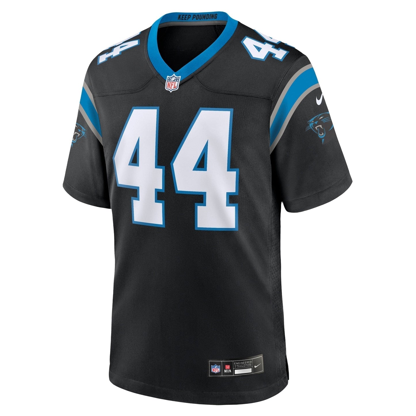 J.J. Jansen Carolina Panthers Team Game Jersey - Black football jersey product view 2