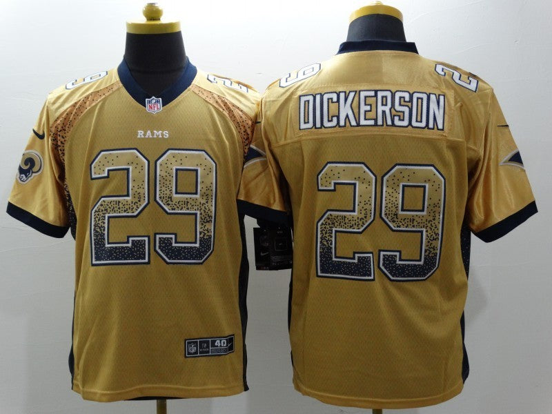 Men's Los Angeles Rams Eric Dickerson #29 Yellow Game Jersey1 football jersey product view 1