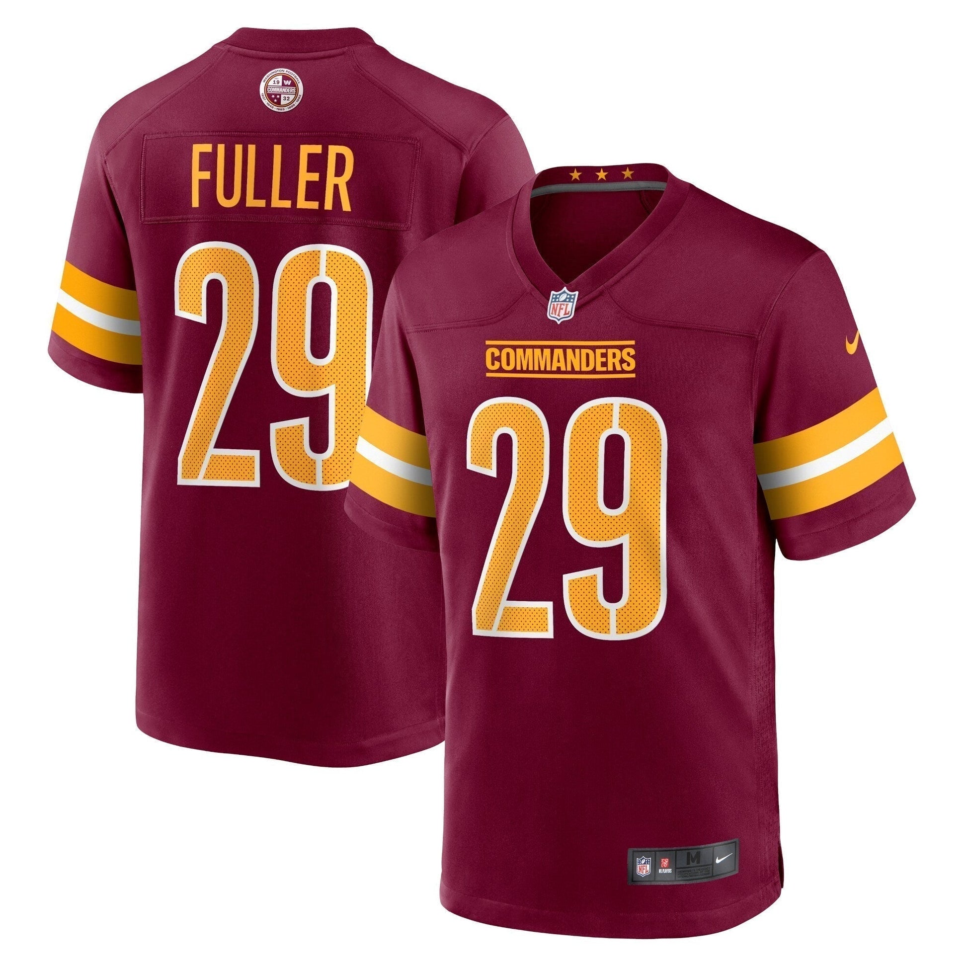 Kendall Fuller Washington Commanders Game Jersey - Burgundy football jersey product view 1