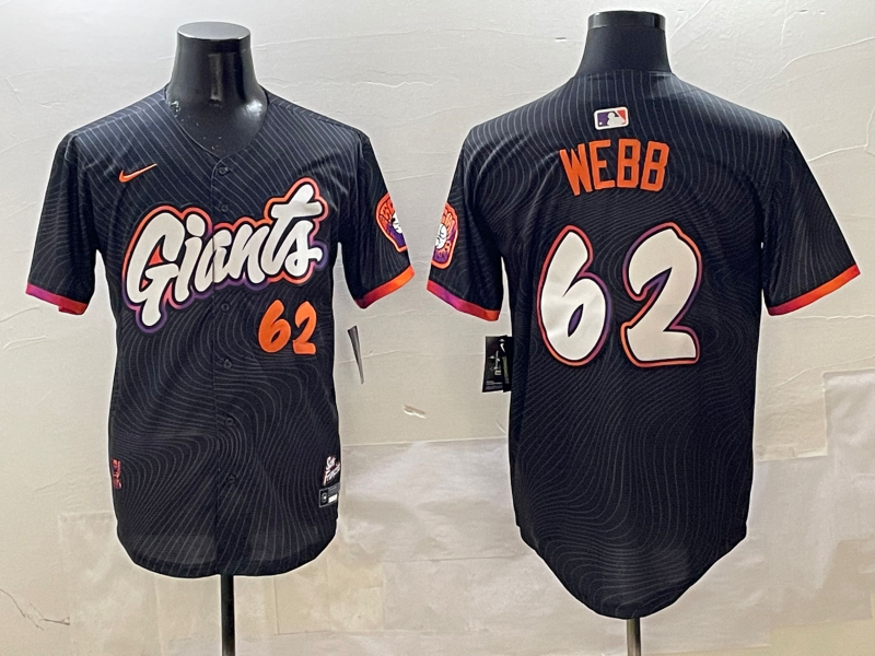 Men's San Francisco Giants Logan Webb Black 2025 City Connect Limited Player Jersey baseball jersey product view 1