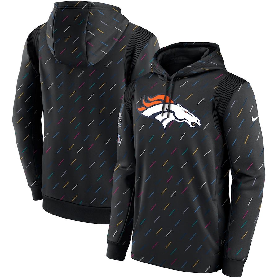 Men's Denver Broncos 2021 Salute to Service Hoodie Black football jersey product view 1