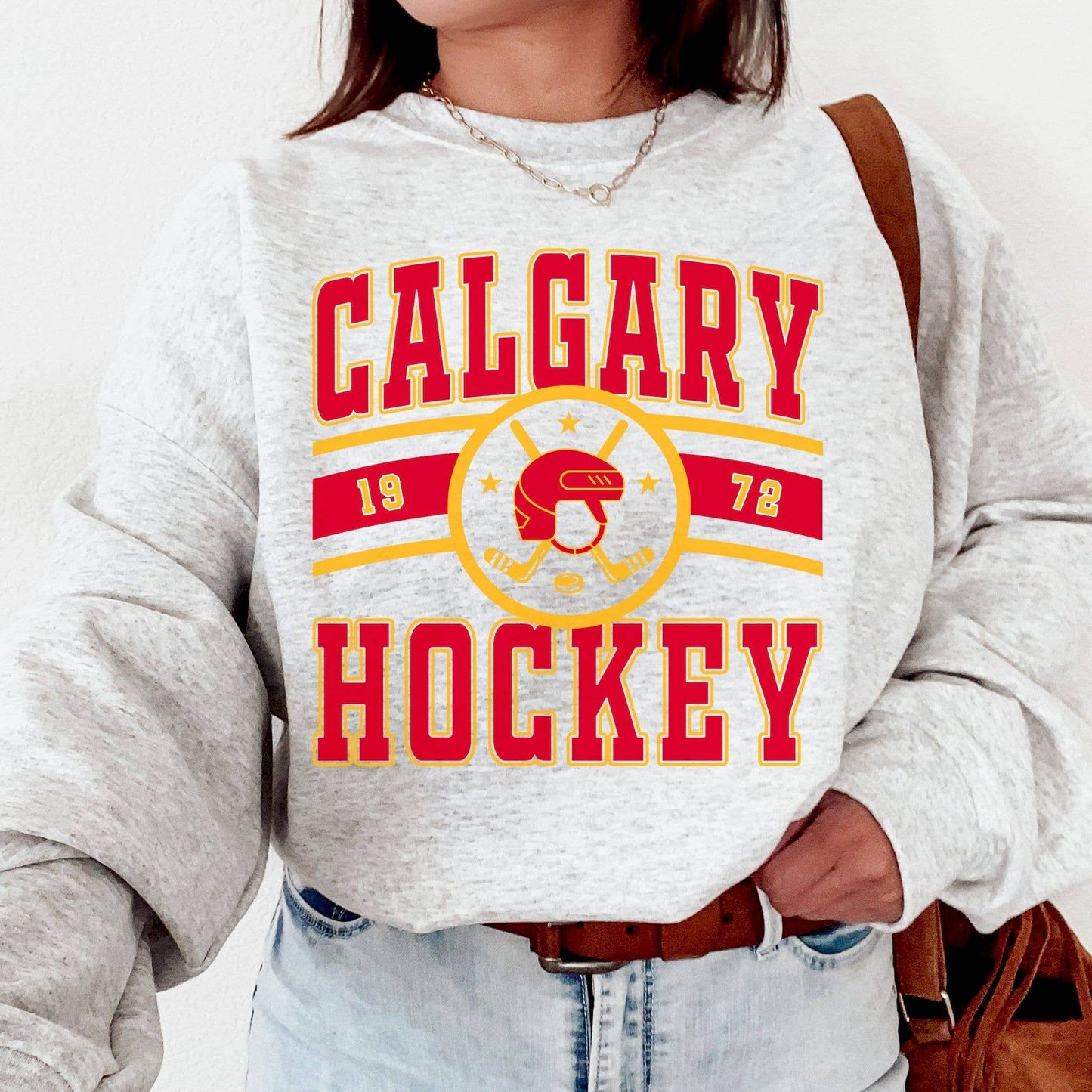 Retro Calgary Flames Hockey Fan  Sweatshirt Unisex T-shirt, Sweatshirt, Hoodie, Long Sleeve Tee - T-Shirt, Sweatshirt, Hoodie