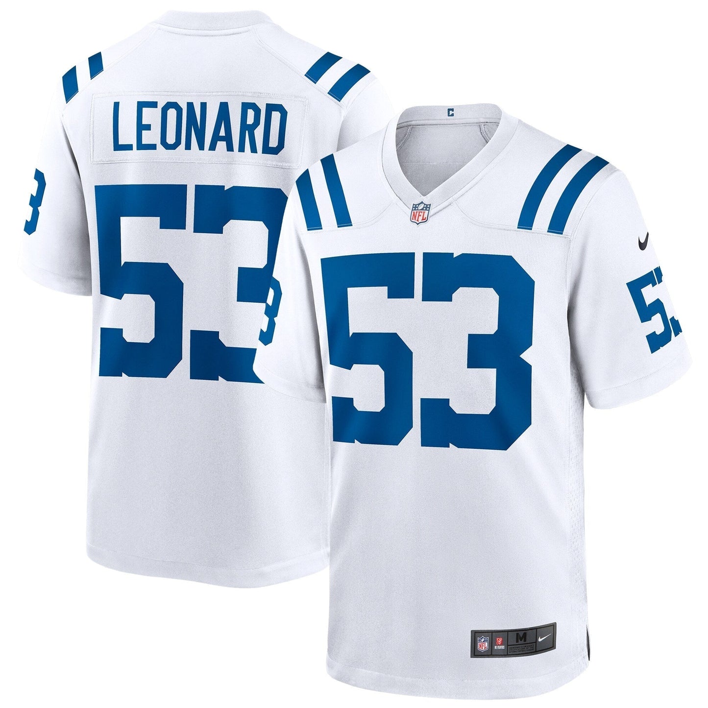 Shaquille Leonard Indianapolis Colts Game Jersey - White football jersey product view 1