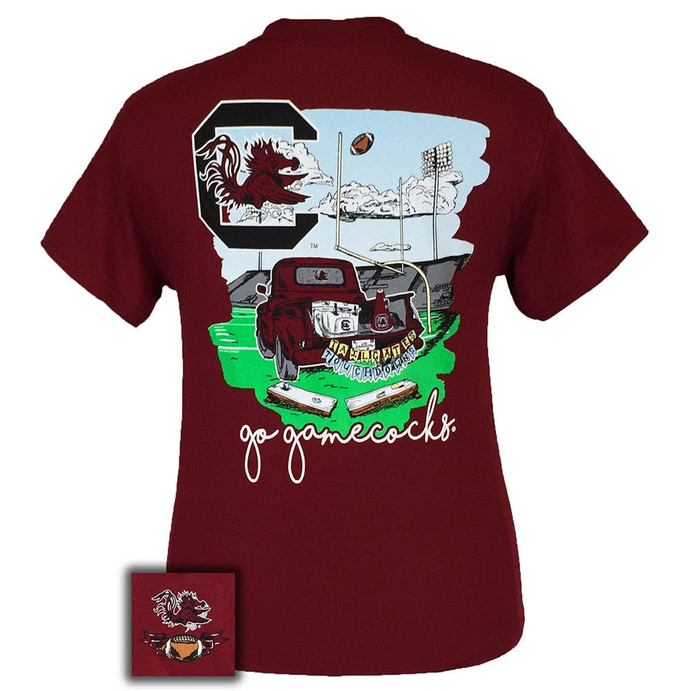 Tailgates and Touchdowns Sc Garnet Short Sleeve Unisex T-shirt, Sweatshirt, Hoodie, Long Sleeve Tee - T-Shirt, Sweatshirt, Hoodie