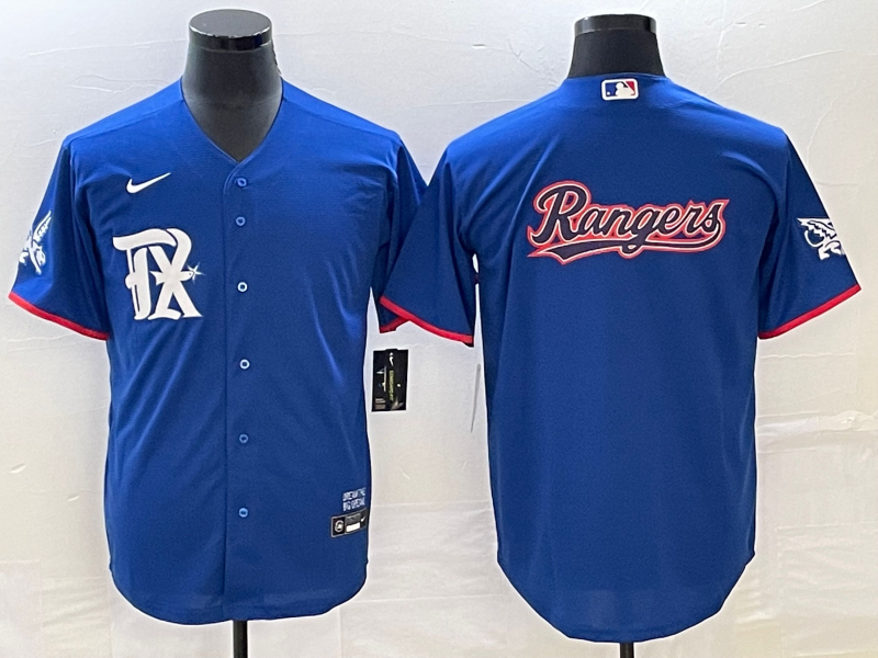 Men's Texas Rangers Royal Replica Team Jersey baseball jersey product view 1