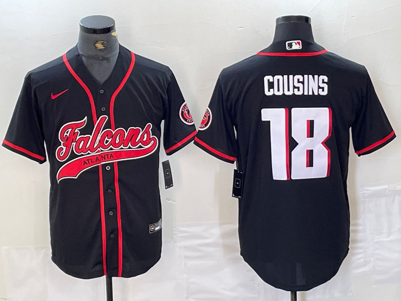 Men's Atlanta Falcons Kirk Cousins Black Player Jersey Joint Edition football jersey product view 1
