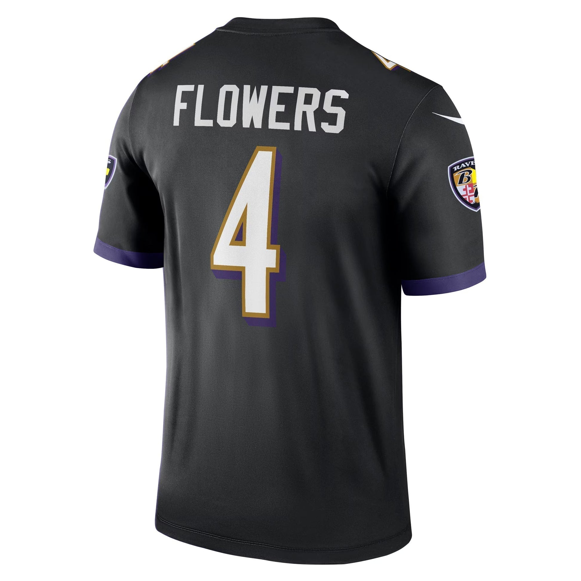 Baltimore Ravens Zay Flowers Black Legend Player Performance Top football jersey product view 3