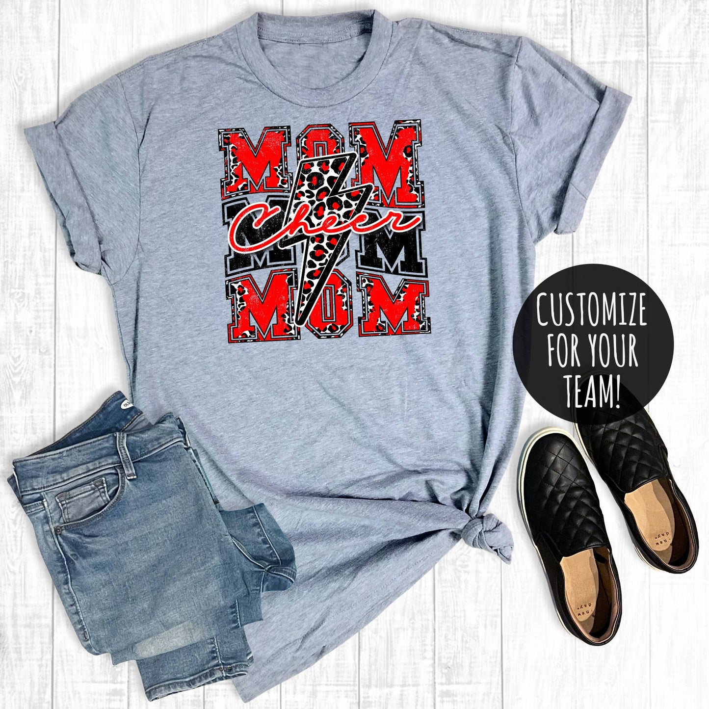 Cheer Mom Lightning Bolt Unisex T-shirt, Sweatshirt, Hoodie, Long Sleeve Tee - T-Shirt, Sweatshirt, Hoodie