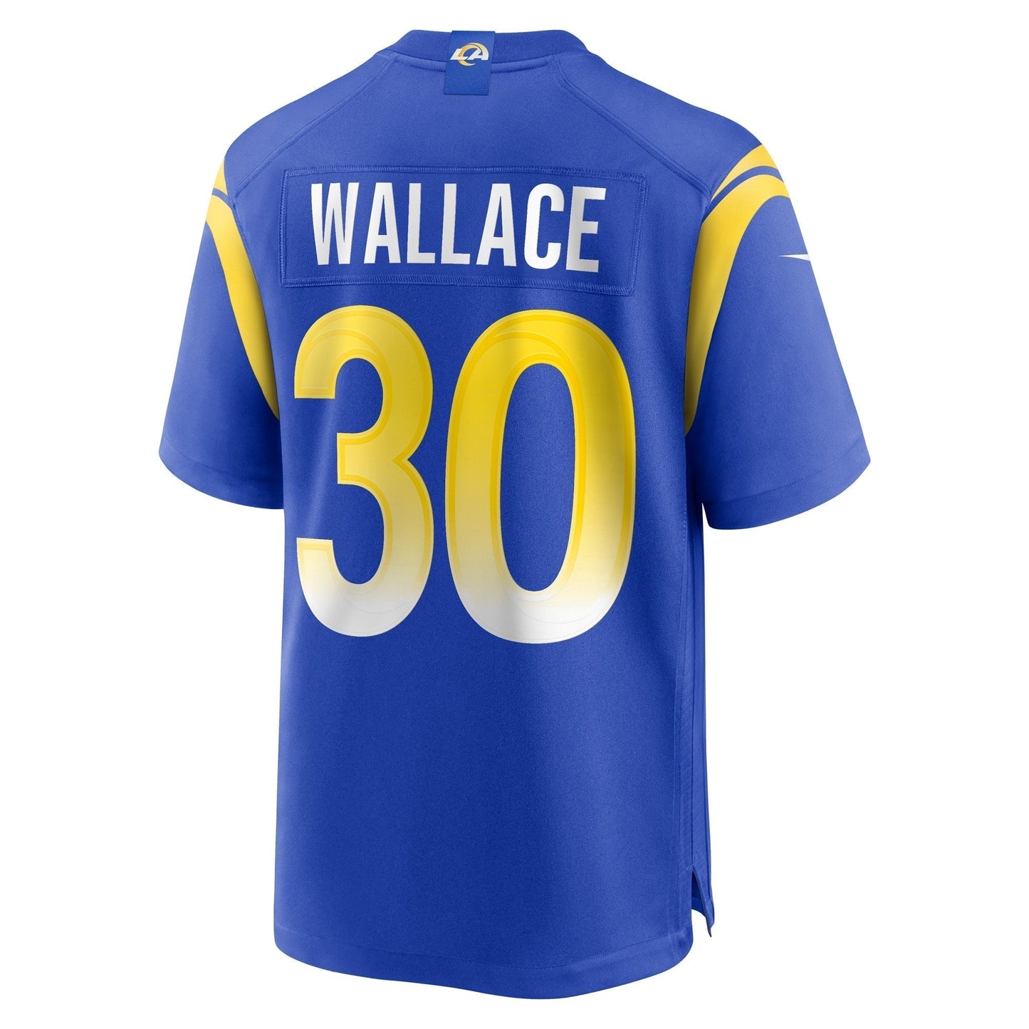Josh Wallace Los Angeles Rams Game Jersey - Royal football jersey product view 3