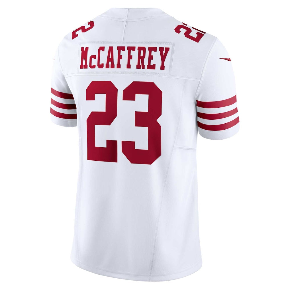 SF.49ers #23 Christian McCaffrey White Vapor F.U.S.E. Limited Jersey football jersey product view 1