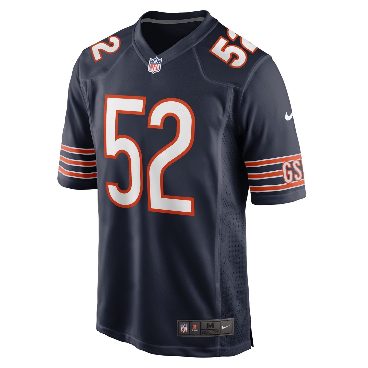 Khalid Kareem Chicago Bears Team Game Jersey - Navy football jersey product view 2