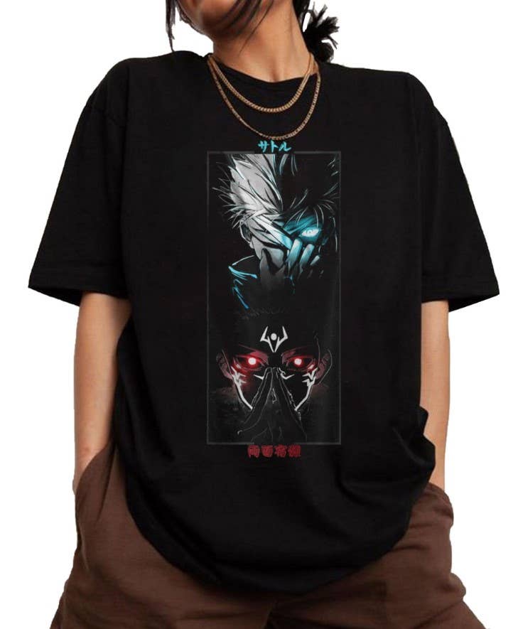 Gojo Satoru & Sukuna Jujuetsu Kaisen Graphic Anime Tee Unisex T-shirt, Sweatshirt, Hoodie, Long Sleeve Tee - T-Shirt, Sweatshirt, Hoodie