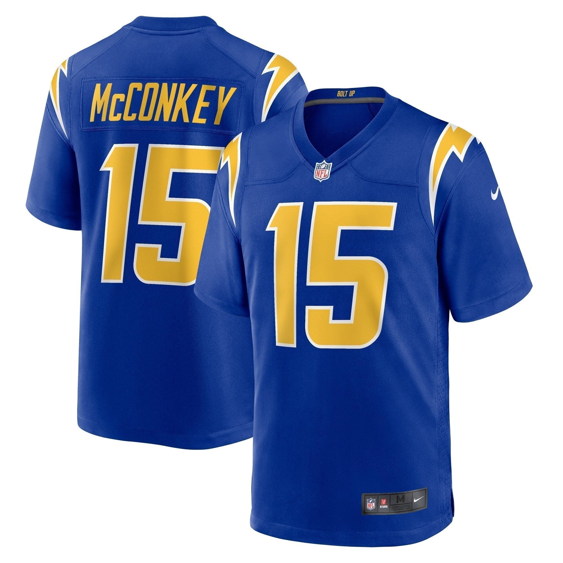 Ladd McConkey Los Angeles Chargers Alternate Game Jersey - Royal football jersey product view 1