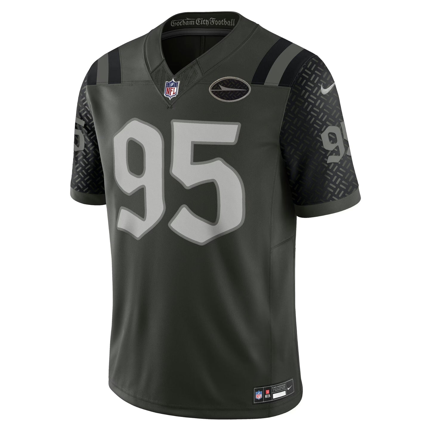 New York Jets Quinnen Williams Gotham Green 2025 Rivalries Collection Limited Jersey football jersey product view 1