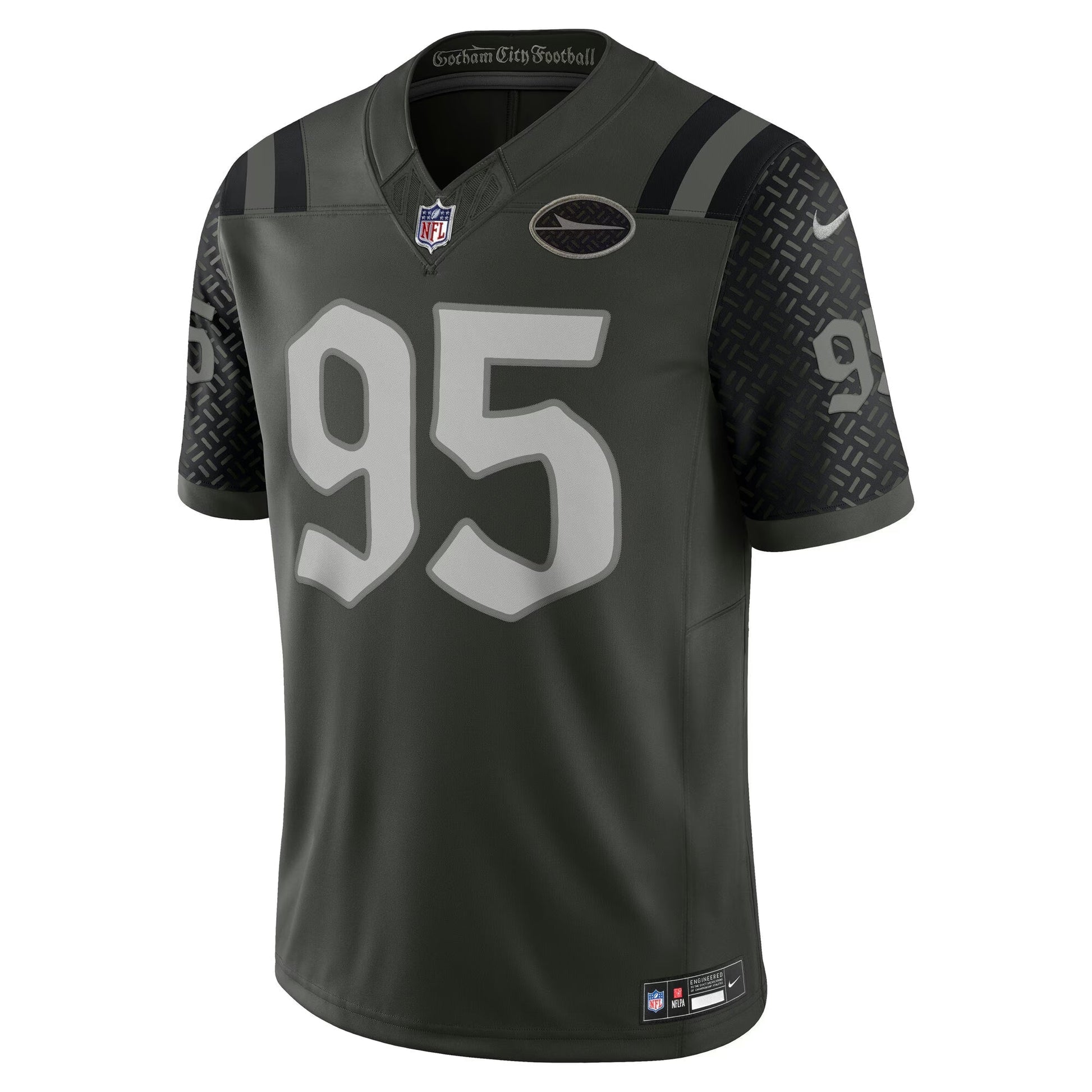 New York Jets Quinnen Williams Gotham Green 2025 Rivalries Collection Limited Jersey football jersey product view 1