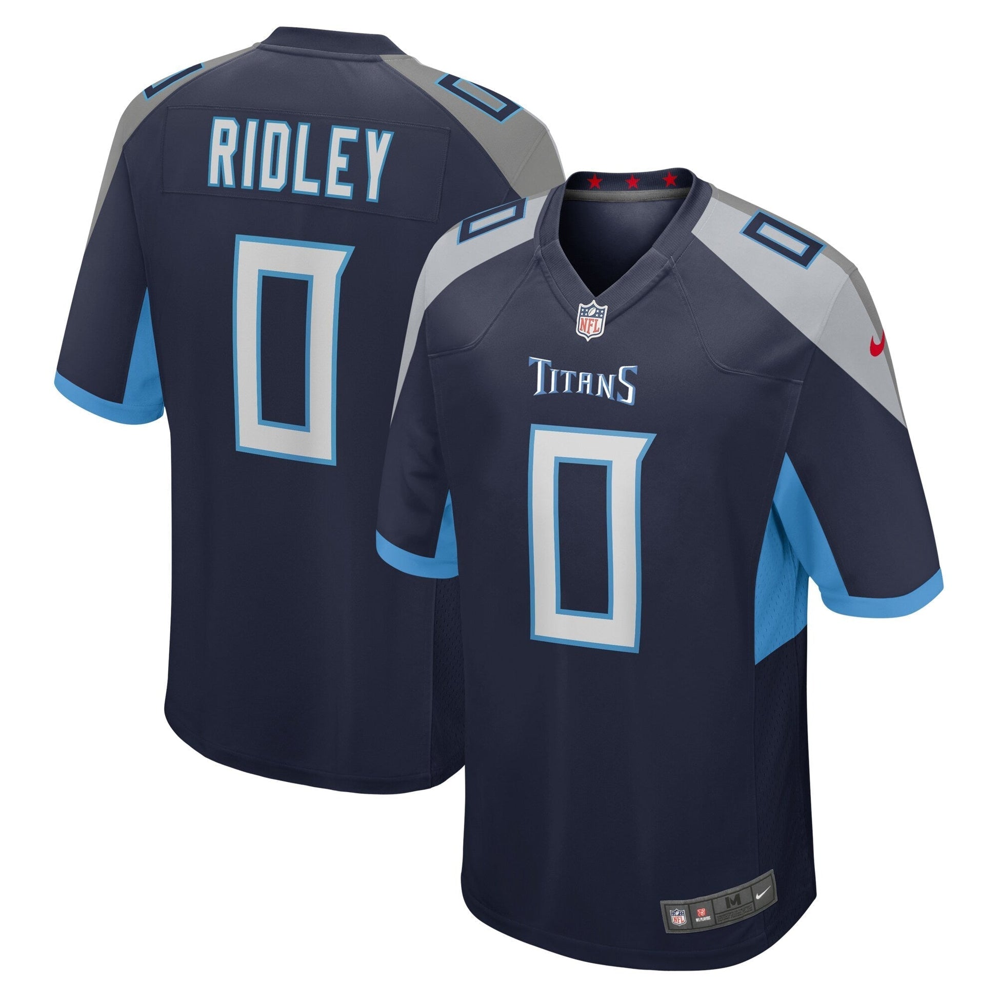 Tennessee Titans Calvin Ridley Navy Game Player Jersey football jersey product view 1