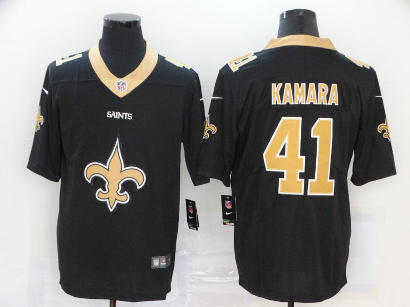 Men's New Orleans Saints #41 Alvin Kamara Black Game Jersey1 football jersey product view 1