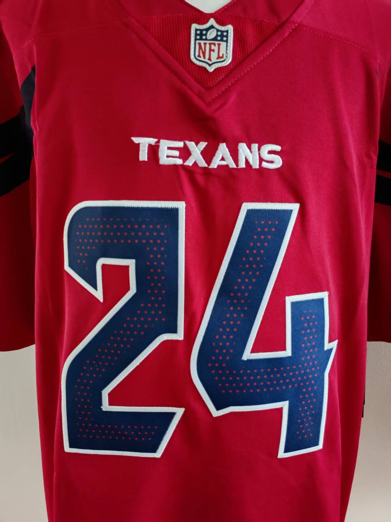 Men's Houston Texans Derek Stingley Jr. Jersey-Red football jersey product view 3