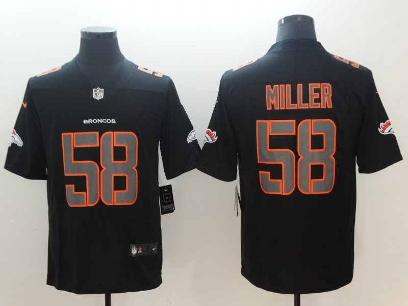 Men's Denver Broncos #58 Von Miller Black Alternate Game Jersey1 football jersey product view 1
