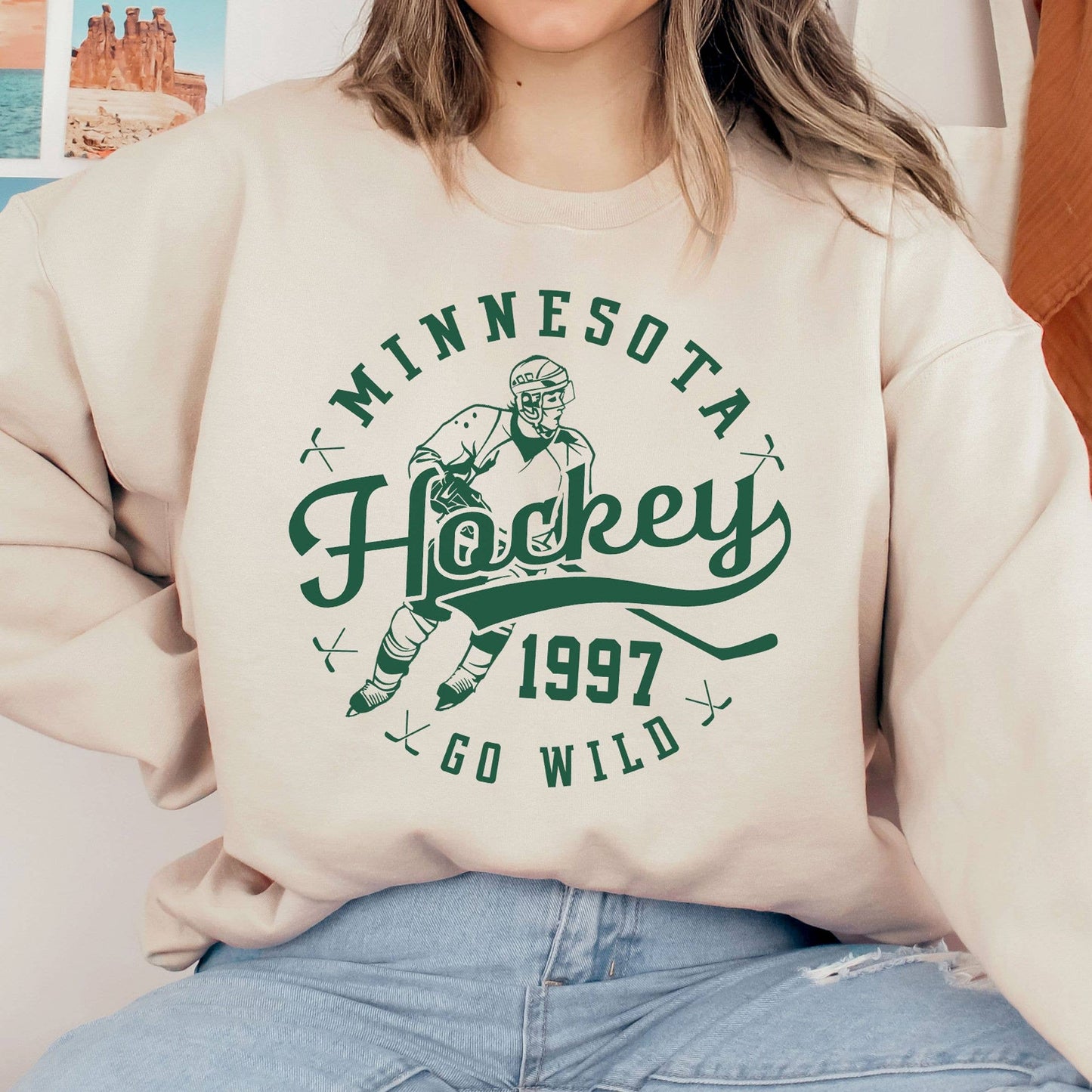 Retro Minnesota Wild Hockey Fan Sweatshirt Unisex T-shirt, Sweatshirt, Hoodie, Long Sleeve Tee - T-Shirt, Sweatshirt, Hoodie