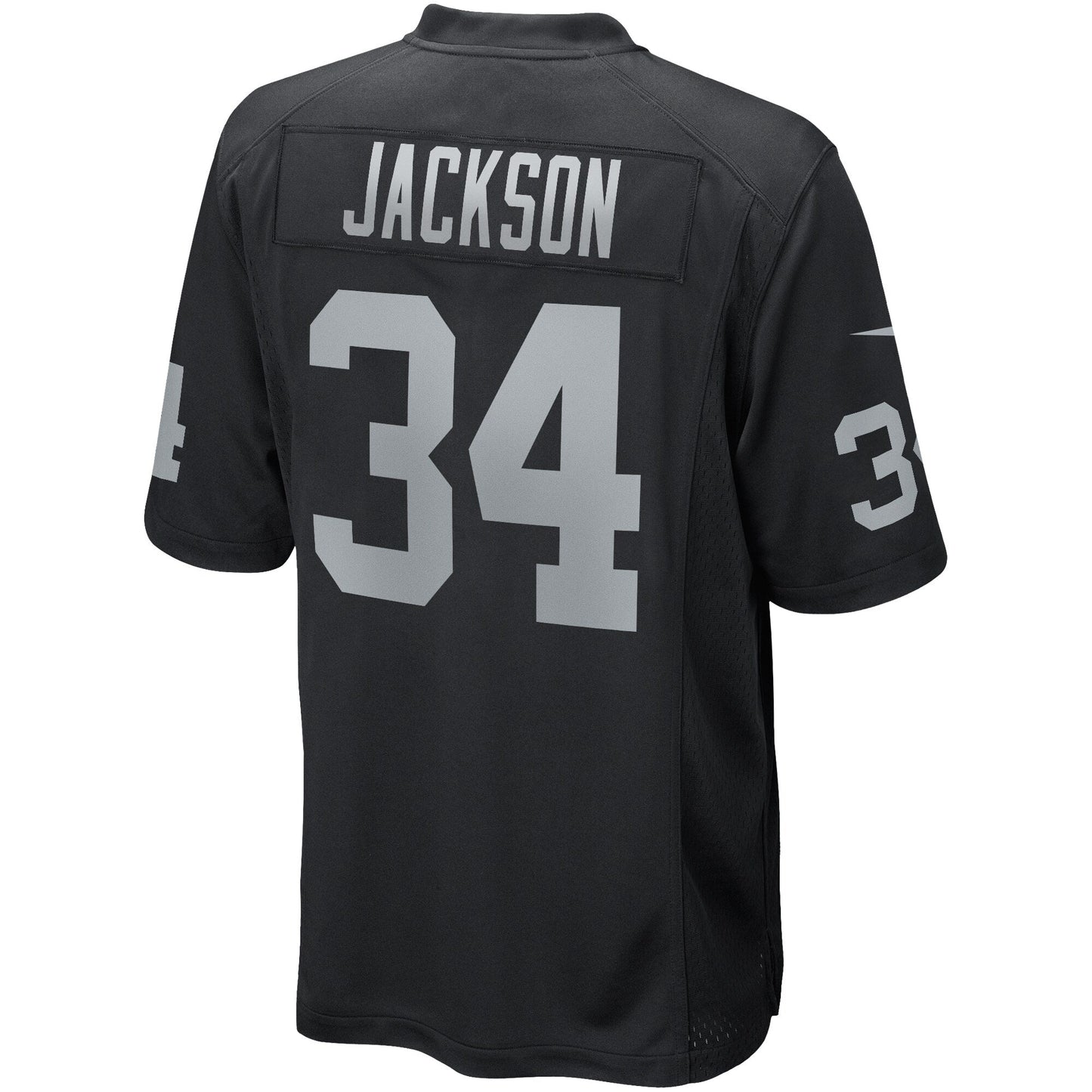 Bo Jackson Las Vegas Raiders Game Retired Jersey - Black football jersey product view 3