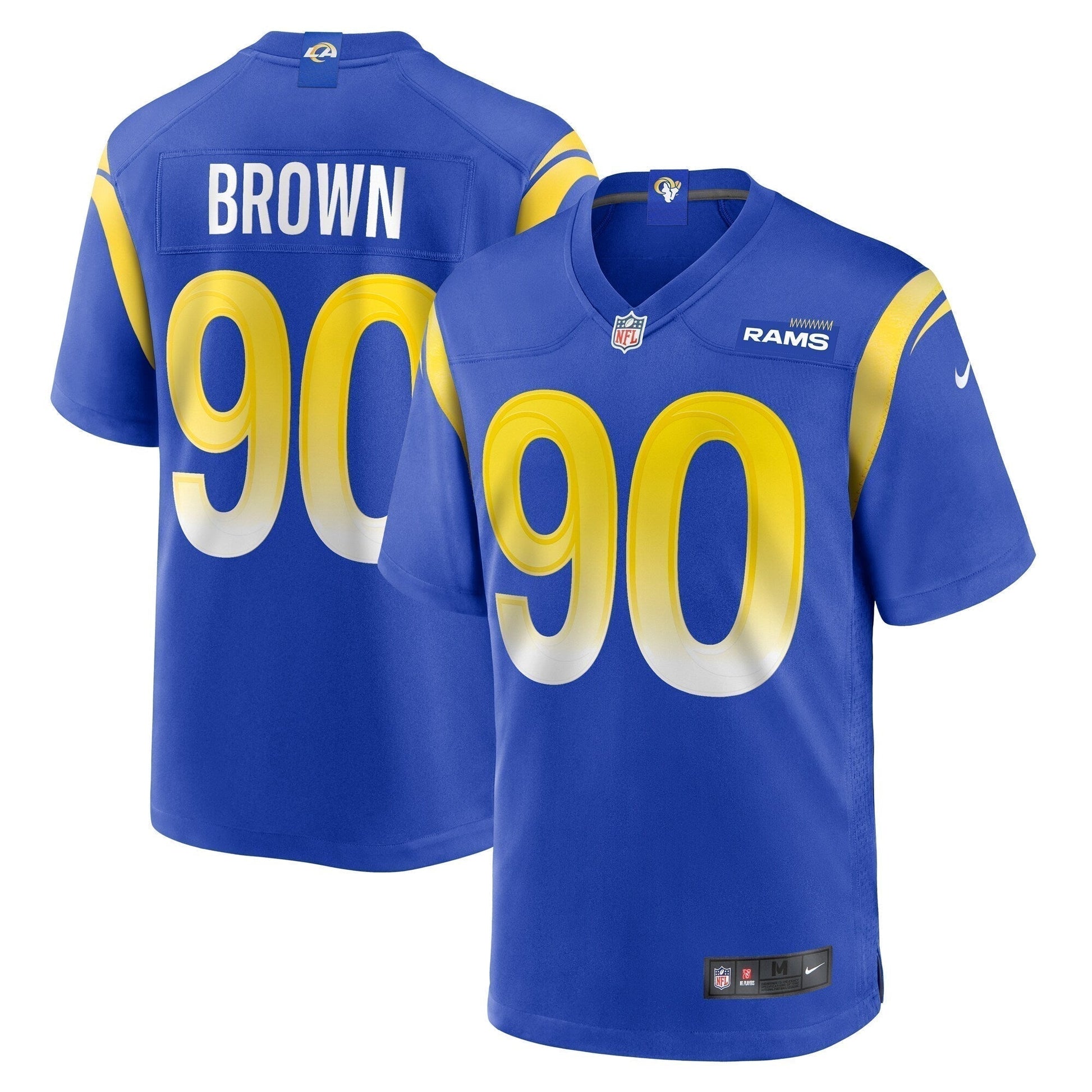Earnest Brown IV Los Angeles Rams Team Game Jersey - Royal football jersey product view 1