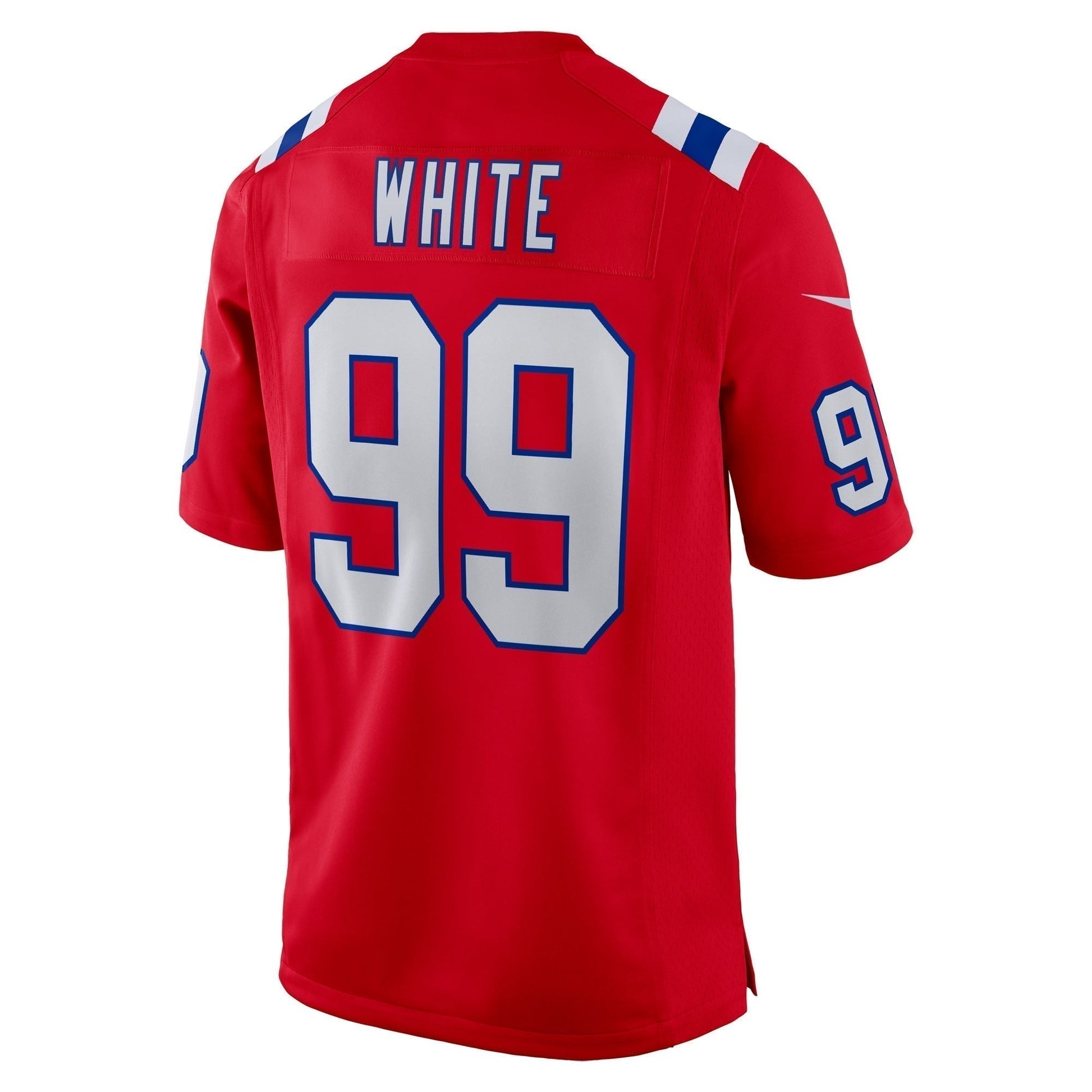 Keion White New England Patriots Alternate Team Game Jersey - Red football jersey product view 3