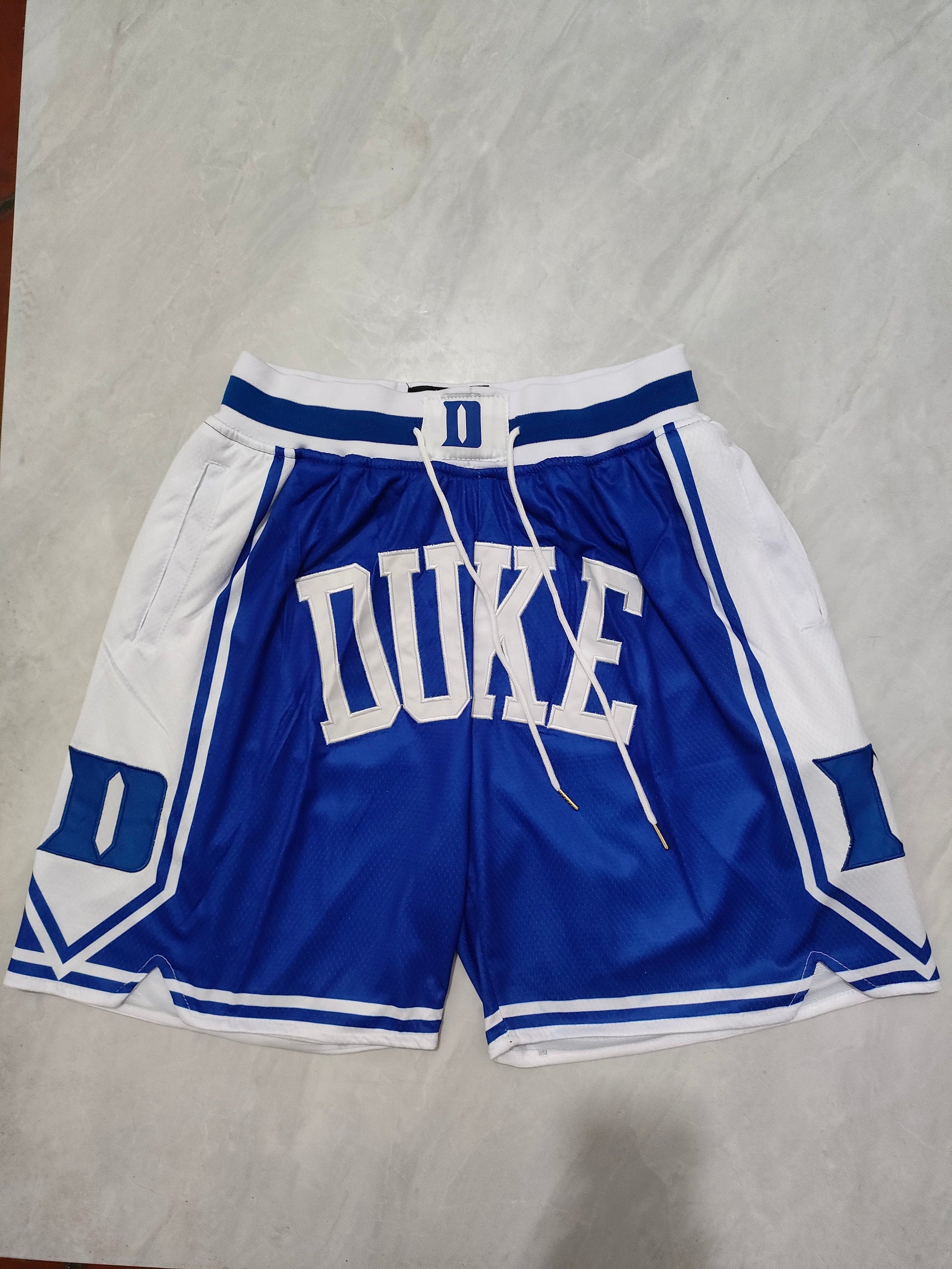 JUST DON Duke University Blue Pocket Shorts sports jersey product view 1