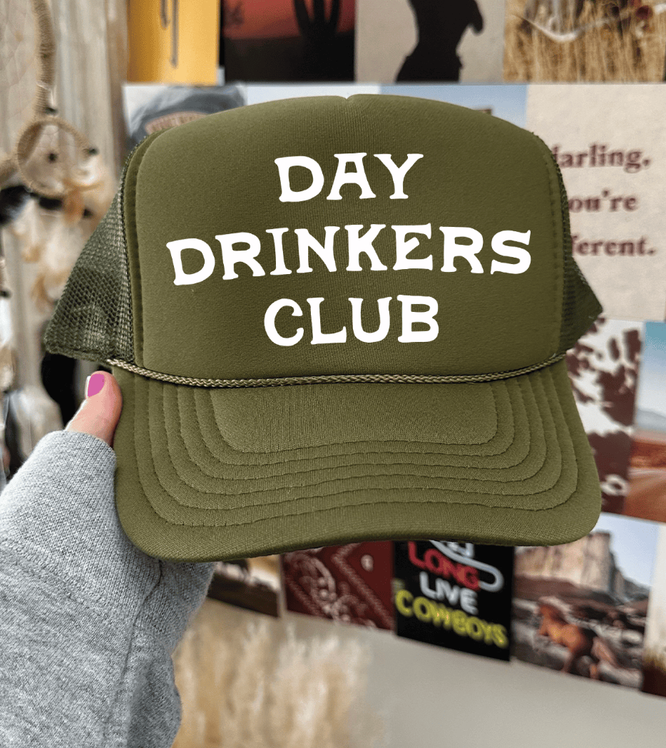 Day Drinkers Club -  Foam Otto Trucker Hat - Multiple Colors Unisex T-shirt, Sweatshirt, Hoodie, Long Sleeve Tee - T-Shirt, Sweatshirt, Hoodie